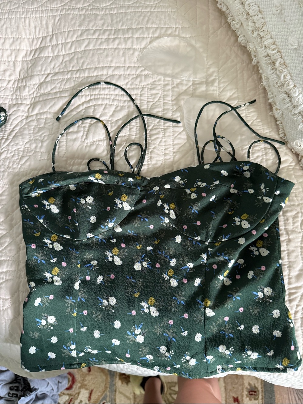 Kourt Genevieve Satin Corset Top